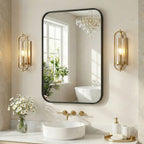 Wall Mirror With Rectangular Metal Frame — product image 2