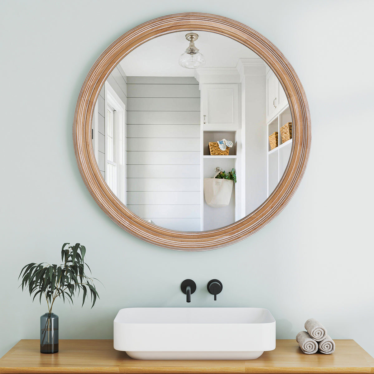 27.5 Inches Round Wall Mirror for Bathroom Vanity — product image 3