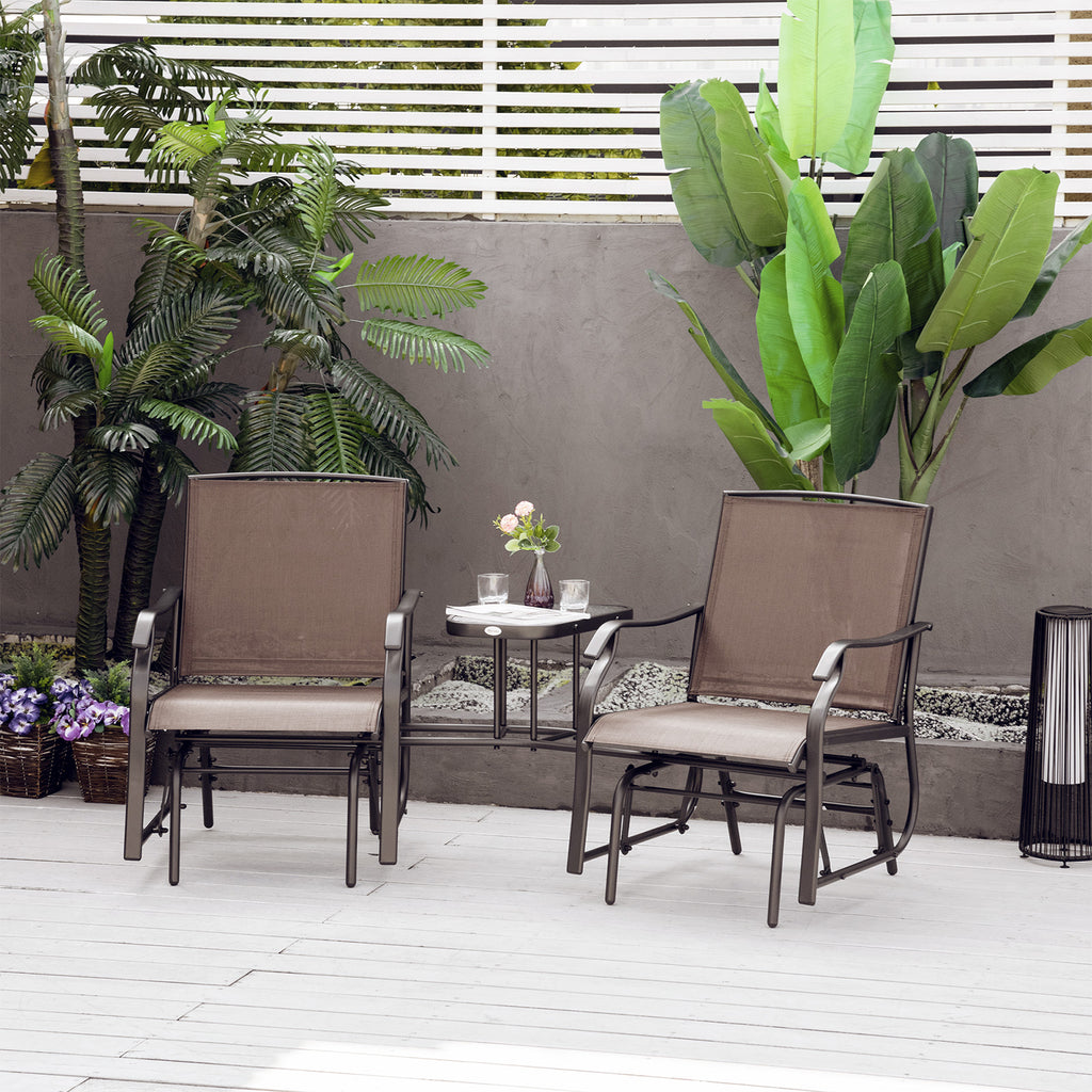 Outdoor Glider Chairs with Coffee Table — product image 2