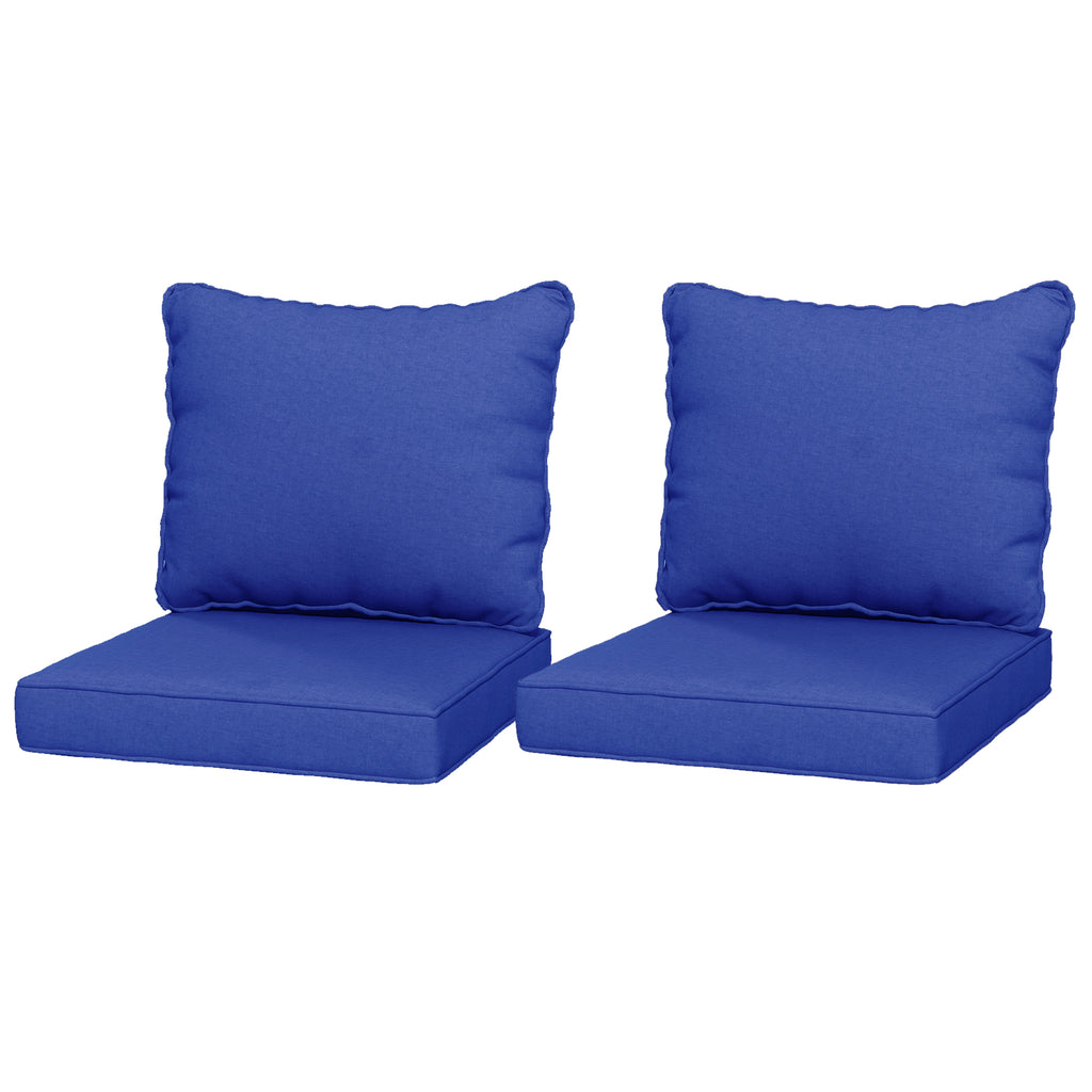 Patio Chair Cushions Set of 2 with Seat & Backrest, Fade Resistant Seat Replacement Cushion Set, Navy Blue — product image 1