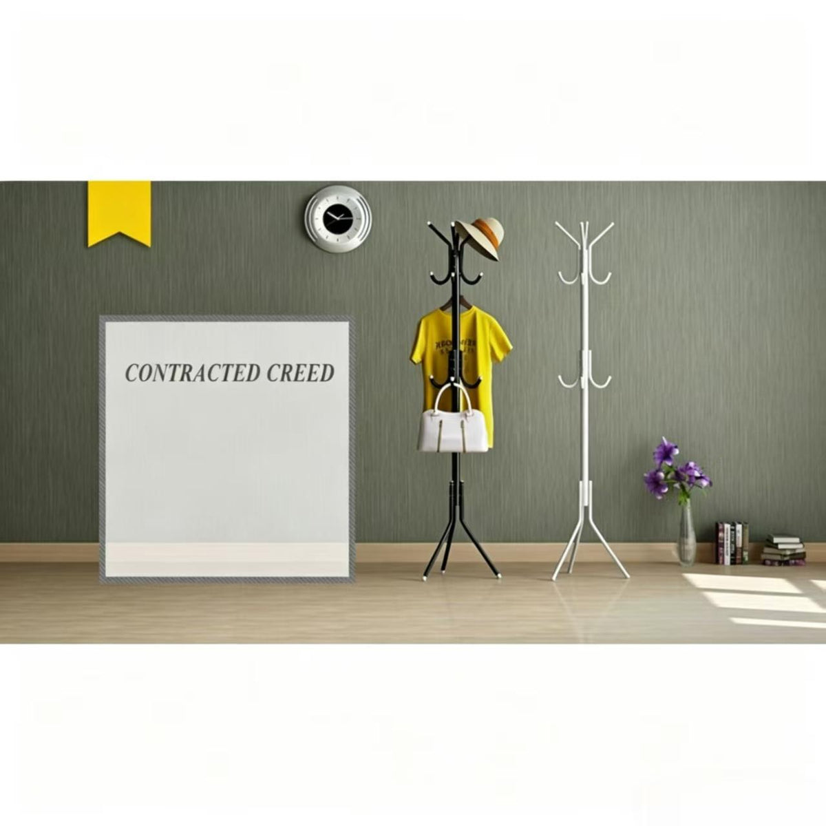 Freestanding Coat Rack And Multi-tier Metal Storage Unit Suitable For Offices And Entryways. — product image 3