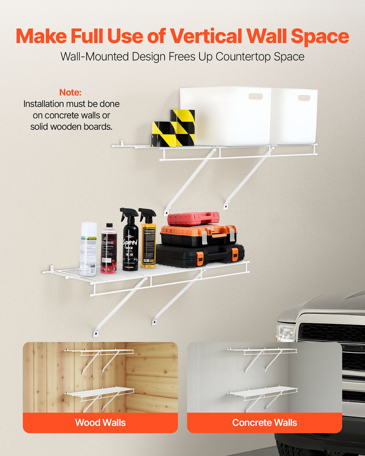 Wire Shelf Kit — 3 Ft — Set of 2 — product image 3