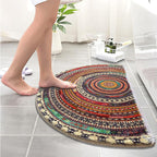 Bohemian Vintage Semi Circular Carpet — Half Round Door Mat — product image 2