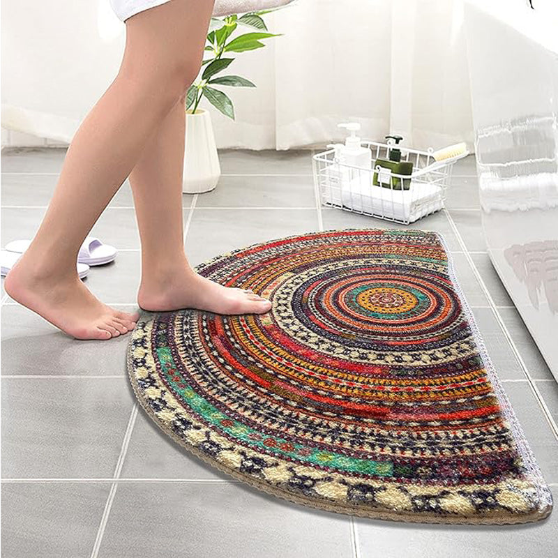 Bohemian Vintage Semi Circular Carpet — Half Round Door Mat — product image 2