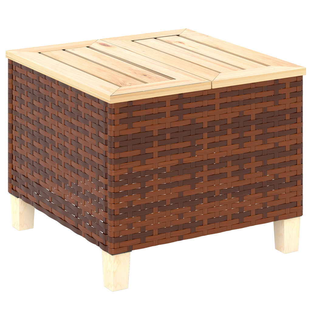 Outdoor Side Table with PE Rattan — product image 1