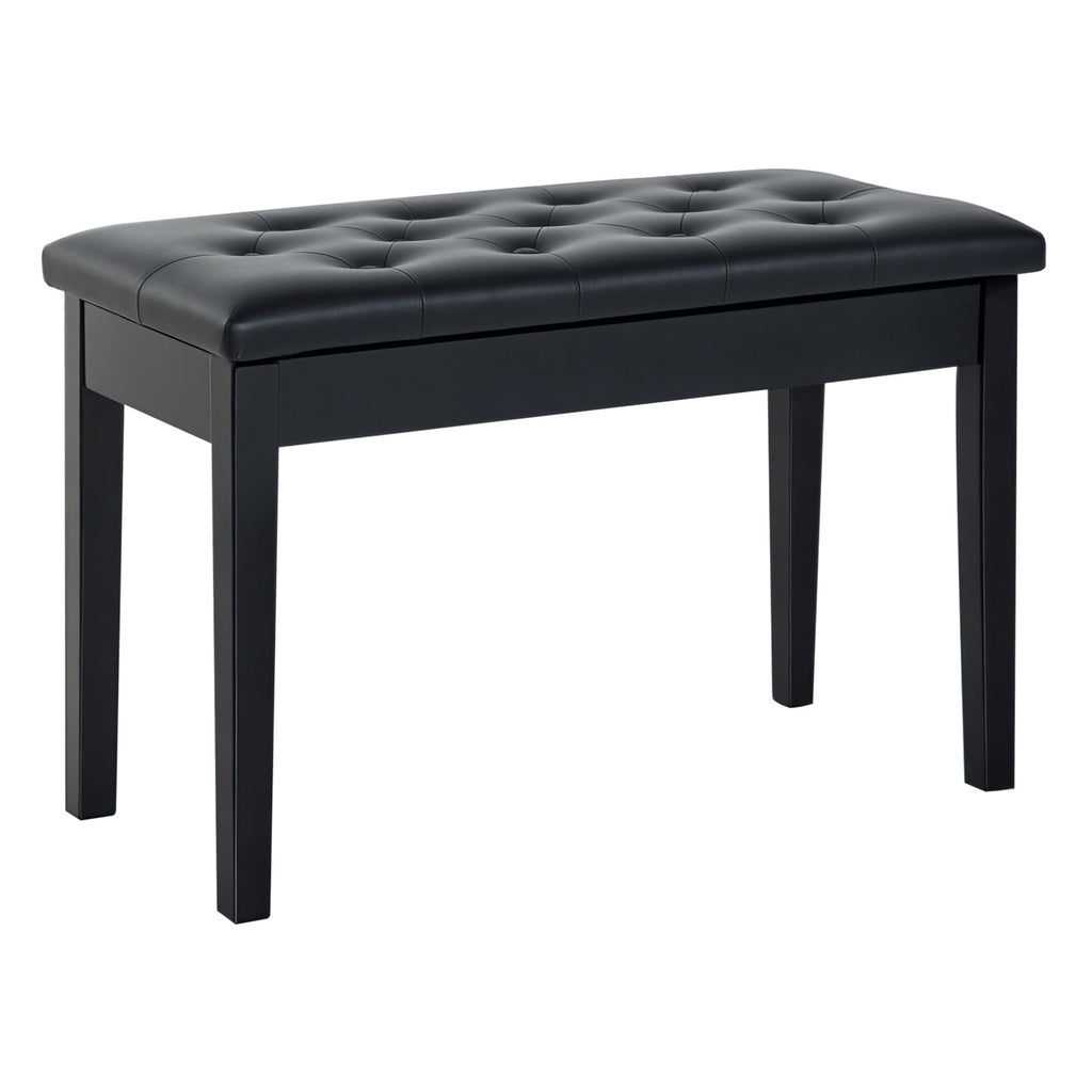 Piano Bench — Duet Piano Chair with Faux Leather Padded Cushion and Wooden Frame — product image 1