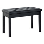 Piano Bench — Duet Piano Chair with Faux Leather Padded Cushion and Wooden Frame — product image 1