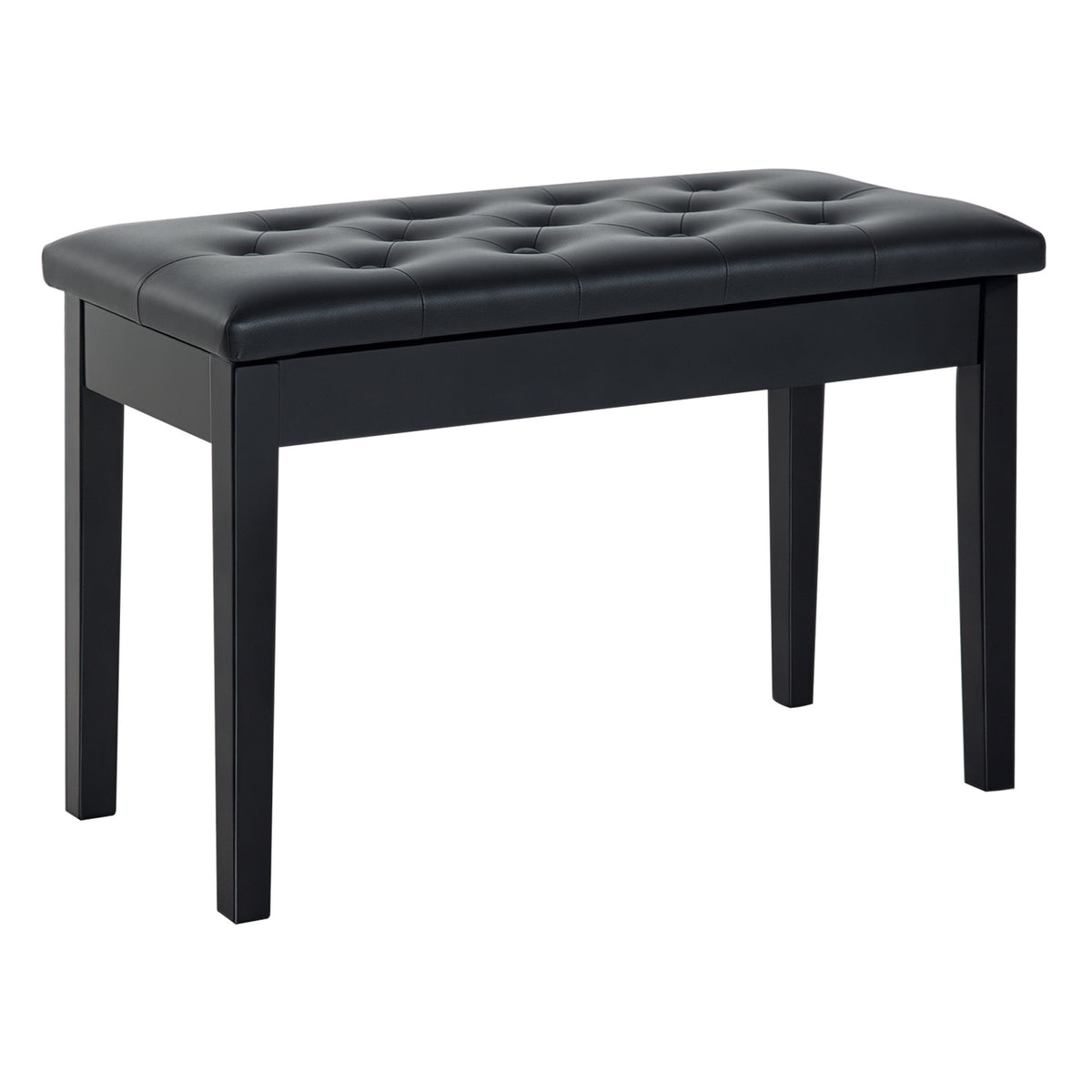 Piano Bench — Duet Piano Chair with Faux Leather Padded Cushion and Wooden Frame — product image 1