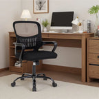 The Adjustable Rotating Back-style Computer Desk And Chair Not Only Offers Comfortable Lumbar Support But Also Comes With Comfortable Armrests. — product image 3
