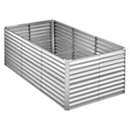 Galvanized Raised Garden Bed, 8 X 4 X 3 Ft, Rectangular Metal Planter Box Kit Outdoor, Bottomless Elevated Planting Box With Gloves, Rustproof Alu-Zinc, For Growing Flowers Vegetables, Silver — product image 1