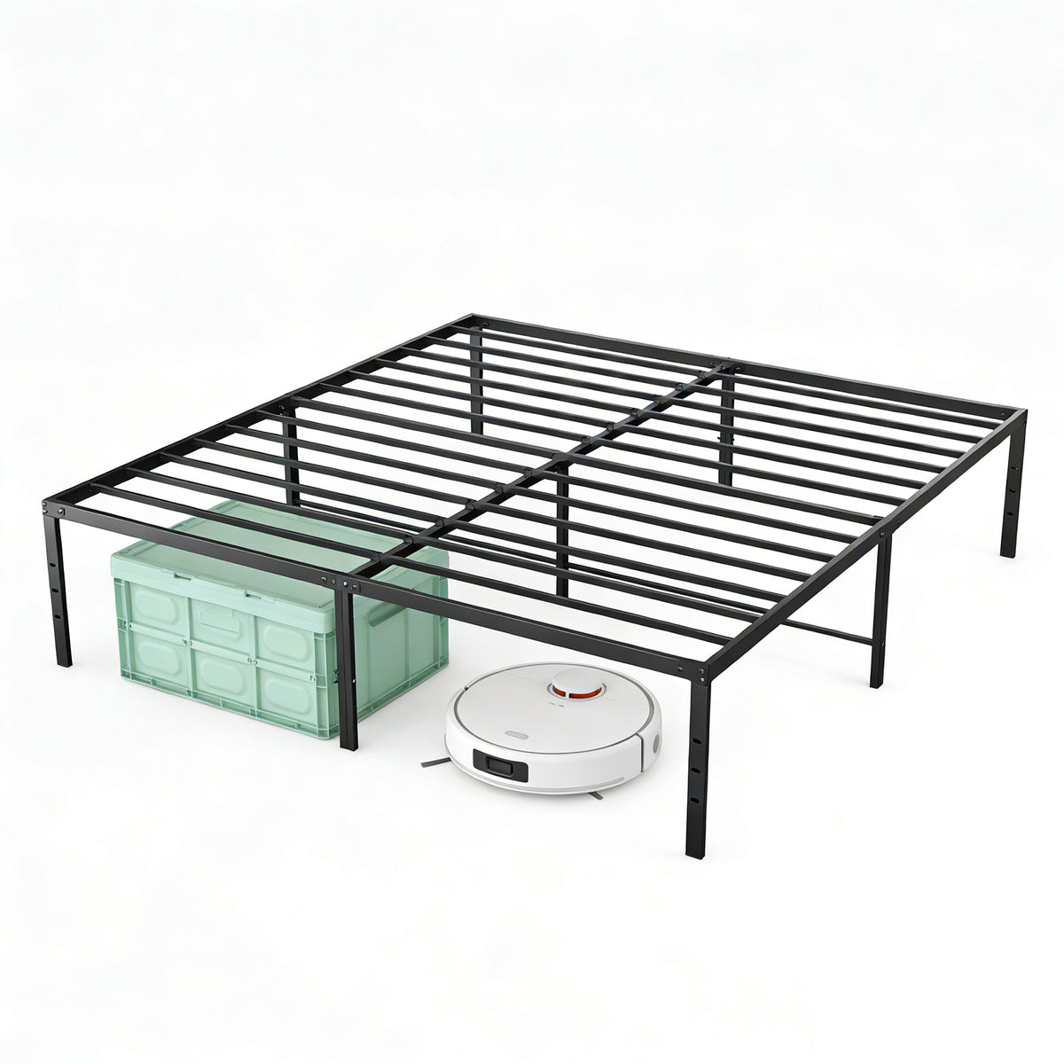Queen steel platform bed frame