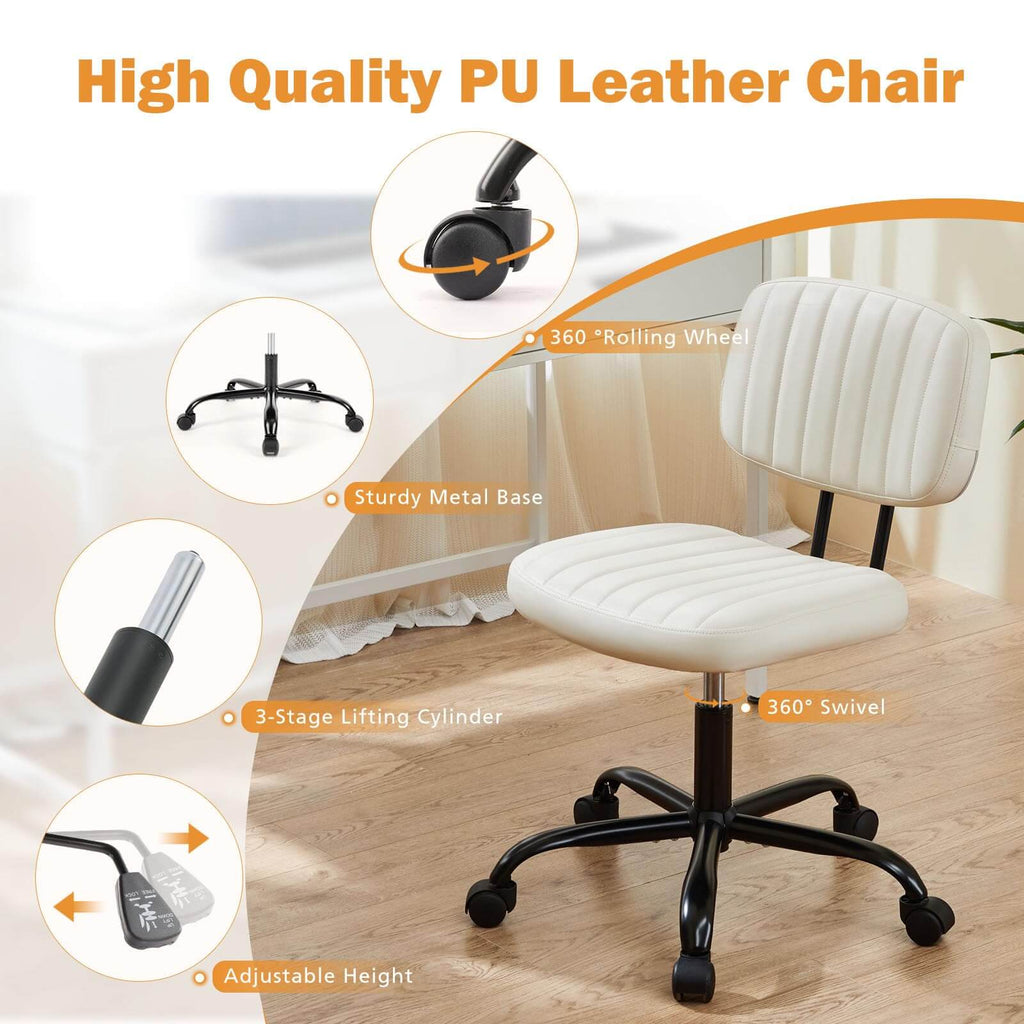 Adjustable Height 360degrees Rolling Swivel Computer Task Chair Without Arm — product image 2