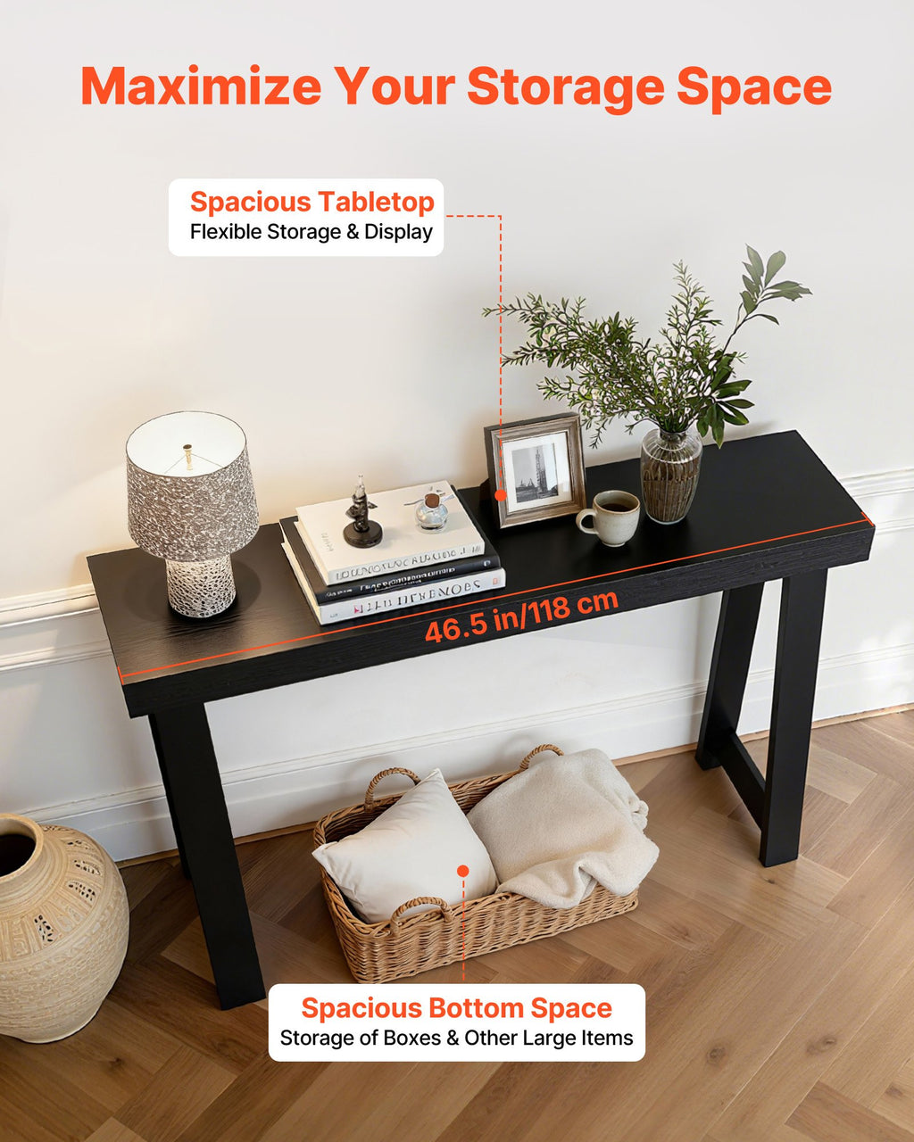 46 in Console Table — Modern Desk Behind the Couch — product image 2