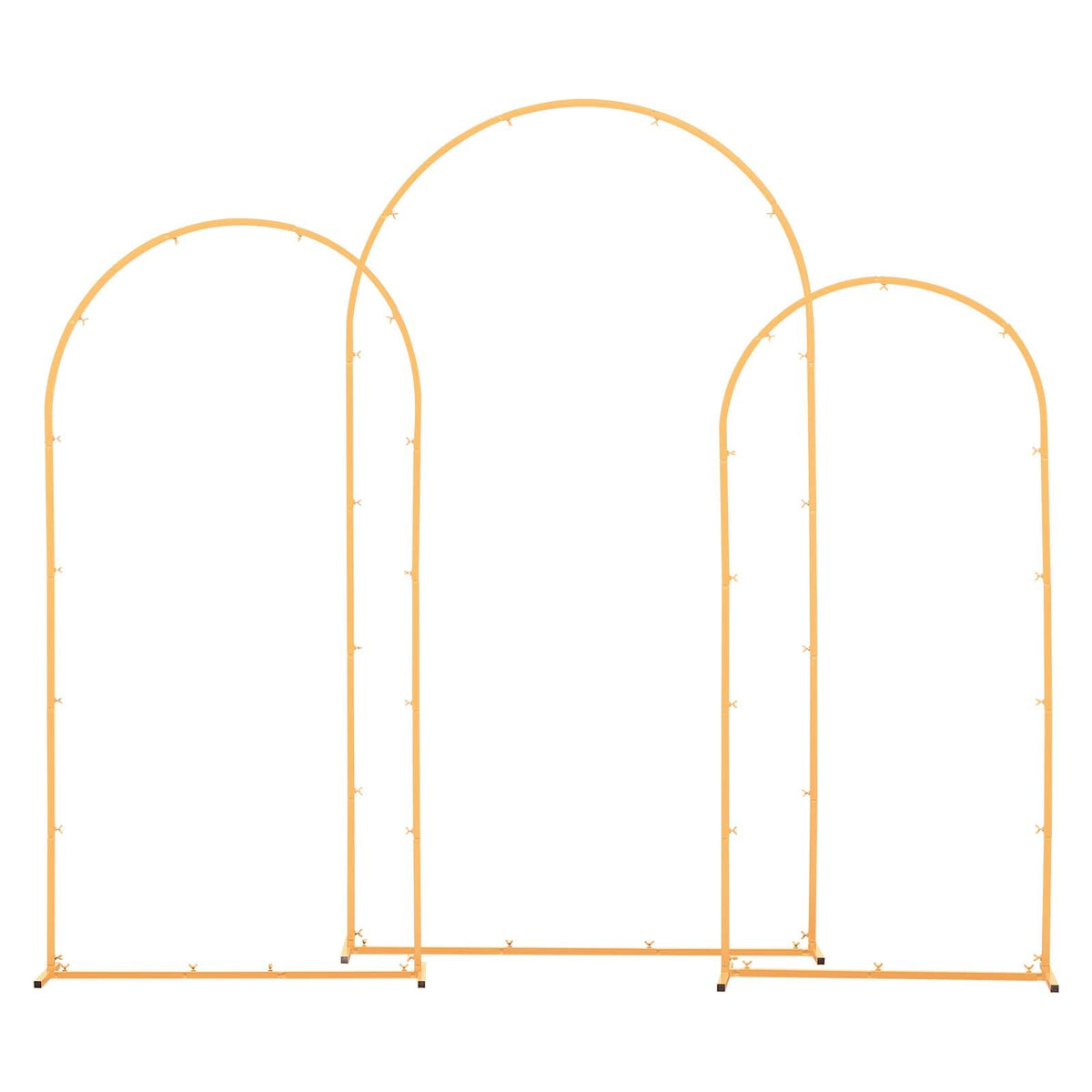 Arch Backdrop Stand, Set Of 3, 7.2/6.6/6 Ft, Stable Structure, Easy Assembly, Gold Metal Arch Backdrop Stand For Wedding, Birthday Party, Graduation, Holiday Celebration, And Ceremony Decoration — product image 1
