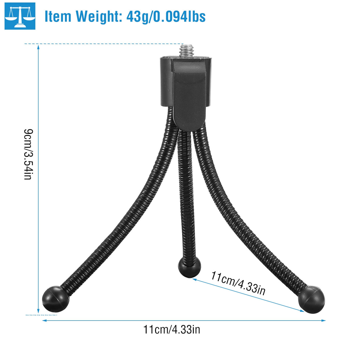 Tripod Stand For Camera Mini Projector Flexible Tripod Holder Heavy Duty Camera Tabletop Mount With Anti-slip Feet For Photograph Recording — product image 2