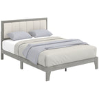 Full Bed Frame with Headboard Full Size Platform Bed Frame with Wooden Slats No Box — product image 1
