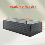 Metal Raised Garden Bed Outdoor 7.2x3.6x2 FT Galvanized Raised Garden Bed Kit,Vegetable Boxes-Rectangle Metal Flower Box,Large Planter Raised Beds Outdoor Garden For Planting,Fruit,Herb-Black — product image 2