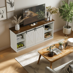 65-Inch Solid Wood TV Cabinet with Double-Layer Storage Space Sliding Door — product image 3