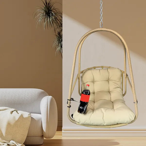 Hanging Egg Chair - Indoor/outdoor Woven Rattan Swing Chair - 350lb Capacity — product image 3