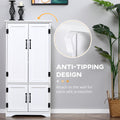 Accent Floor Storage Cabinet Kitchen Pantry with Adjustable Shelves and 2 Lower Doors, White — product image 2