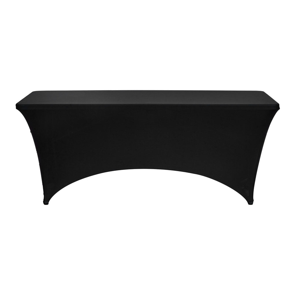 3 Pack Table Cloth For 6FT Rectangular Fitted Events, Wrinkle-Resistant Stretch Black Table Covers, Washable Spandex Tablecloth Protector, For Party, Wedding, Cocktail, Banquet, Festival — product image 1