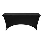 3 Pack Table Cloth For 6FT Rectangular Fitted Events, Wrinkle-Resistant Stretch Black Table Covers, Washable Spandex Tablecloth Protector, For Party, Wedding, Cocktail, Banquet, Festival — product image 1