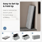 43-inch Foldable Storage Bench, Made Of PVC, With A Load Capacity Of 660 Pounds — product image 3