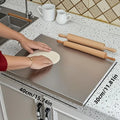 Stainless Steel Cutting Board With Lip For Kitchen Chopping Boards For Countertop Large Metal Cutting Board Over Sink Suitable For Meat Fruits Vegetables Bread Noodle And Pizza Bamboo Knives — product image 1