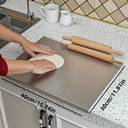 Stainless Steel Cutting Board With Lip For Kitchen Chopping Boards For Countertop Large Metal Cutting Board Over Sink Suitable For Meat Fruits Vegetables Bread Noodle And Pizza Bamboo Knives — product image 1