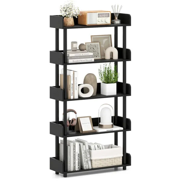 5-Tier Anti-Tipping Open Bookcase with Elevated Legs — product image 1