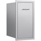 Outdoor Kitchen Trash Drawer, 13.54"W X 19.61"D X 25.79"H Interior Storage, Multi-Purpose Outdoor Kitchen Drawers Stainless Steel, 55 Lbs Max Capacity Per Tier, For Outdoors BBQ Island Kitchens — product image 1