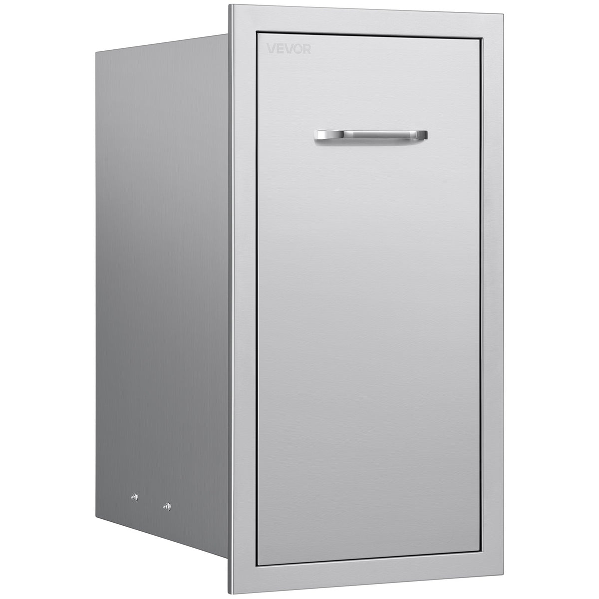 Outdoor Kitchen Trash Drawer, 13.54"W X 19.61"D X 25.79"H Interior Storage, Multi-Purpose Outdoor Kitchen Drawers Stainless Steel, 55 Lbs Max Capacity Per Tier, For Outdoors BBQ Island Kitchens — product image 1