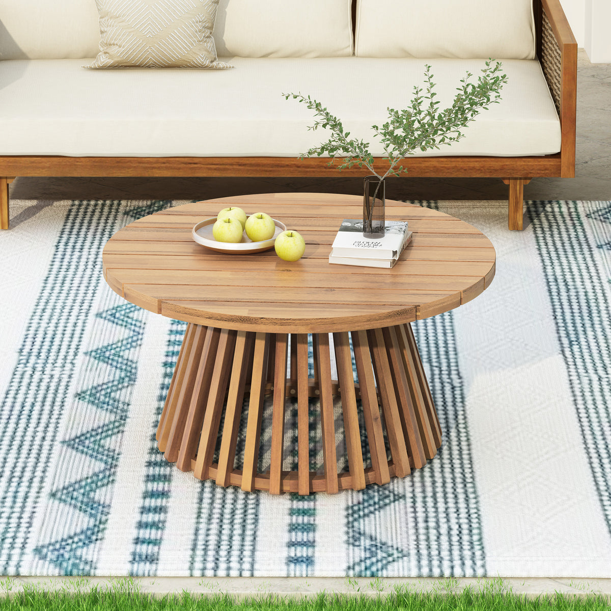 Acacia Wood Patio Coffee Table — product image 3