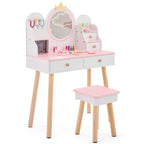White and Pink Crown Element — MDF + Particleboard + Solid Wood Legs — product image 2