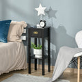 2-Tier Side Table with Drawer Shelf, End Table for Living Room Hallway, Black — product image 3