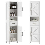 Tall Narrow Storage Cabinet — 2 Barn Doors with Drawer — product image 1