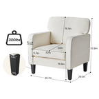 Reading Chair With Armrest And Backrest, Comfy Lounge Chairs For Bedroom, Waiting Room And Reception Room — product image 2