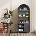 Metal Arched Bookcase with Wheels — product image 2