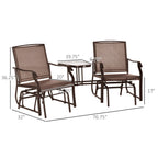Outdoor Glider Chairs with Coffee Table — product image 3