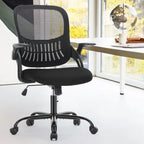 Office Mid Back Ergonomic Mesh Computer Desk Larger Seat Executive Height Adjustable Swivel Task Chair With Lumbar Support — product image 3