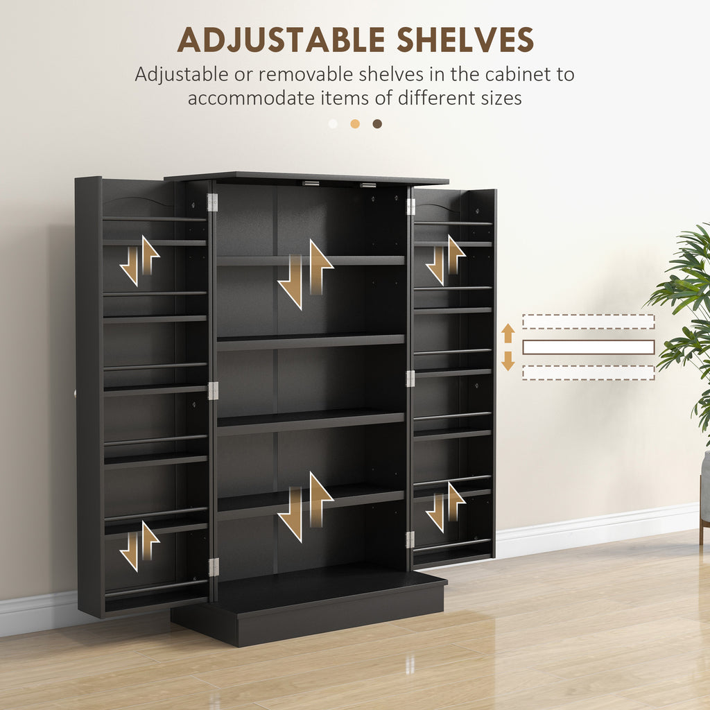 Freestanding Kitchen Pantry Cabinet — Kitchen Cabinet with 12 Door Shelves — product image 3