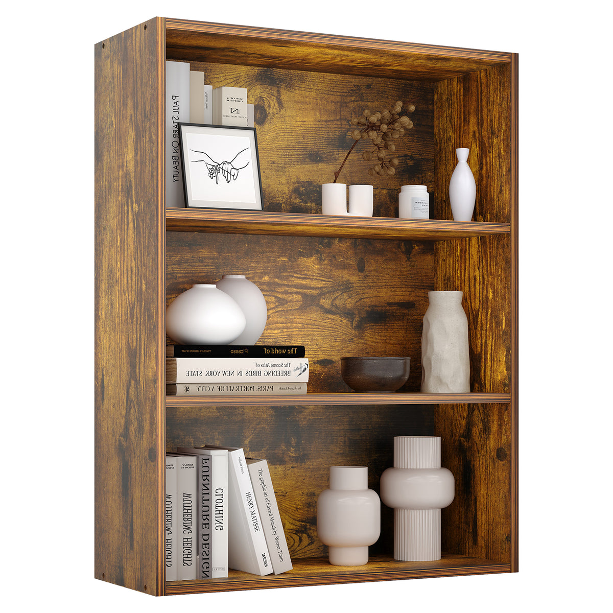 Four-tier And Three-tier Bookcases, Floor-standing Open Shelving, Suitable For Storage In Home Offices, Living Rooms And Bedrooms — product image 1