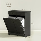 Laundry Hamper Cabinet — Laundry Cabinet with 2 Tilt Out Laundry Baskets and 2 Drawers — product image 3