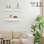 Floating Shelves 23.62 Wall Mounted Wood Shelves for Bathroom — product image 2