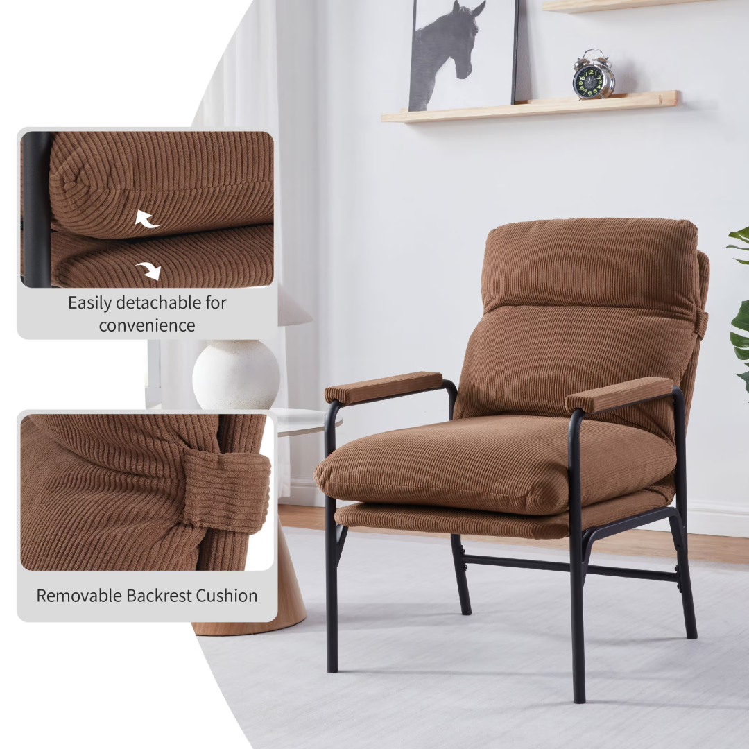 Modern Accent Chair — Reclining Chair with Adjustable Backrest — product image 3