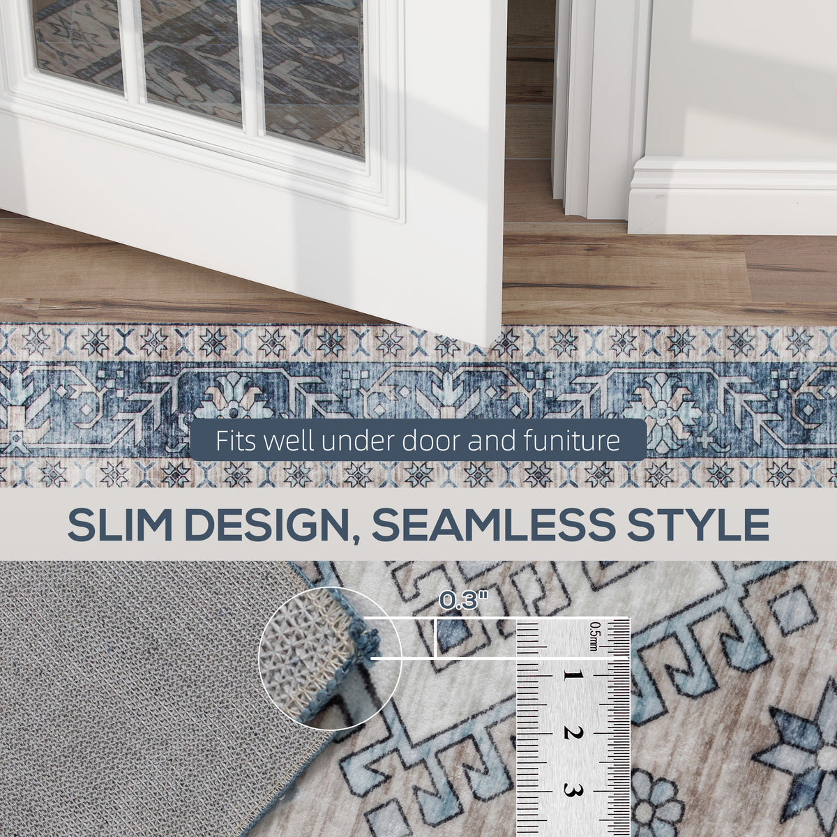 4x6 Area Rug — Vintage Washable Rug — product image 3