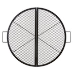 VEVOR X-Marks Fire Pit Grill Grate, Foldable Round Cooking Grate, Heavy Duty Steel Campfire BBQ Grill Grid With Handle And Support X Wire, Portable Camping Cookware For Outside Party, 36 Inch Black — product image 1
