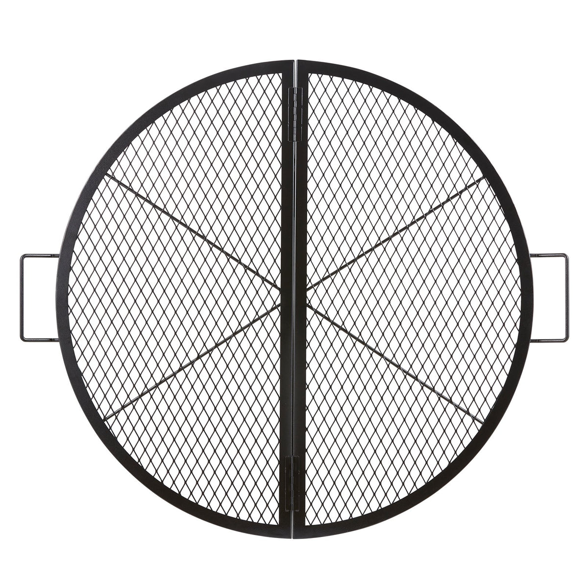 VEVOR X-Marks Fire Pit Grill Grate, Foldable Round Cooking Grate, Heavy Duty Steel Campfire BBQ Grill Grid With Handle And Support X Wire, Portable Camping Cookware For Outside Party, 36 Inch Black — product image 1