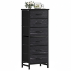 High Cabinet-style Storage Cabinet, Equipped With 6 Fabric Drawers, Metal Frame With Cross-bracing Rods, Anti-toppling Design, And Wooden Tabletop — product image 1