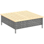Outdoor Side Table with PE Rattan — Patio End Table with Natural Fir Wood Top — product image 1
